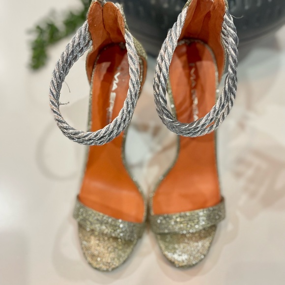 Dolce Vita platform sandals, shiny silver, 7.5 - Picture 2 of 4